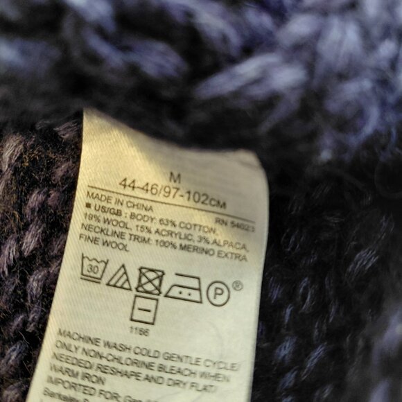 Banana Republic Cardigan Sweater Shawl Eclectic Grandpa Cable Knit Chunky - Picture 7 of 9